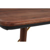 Walnut Brass Dining Table