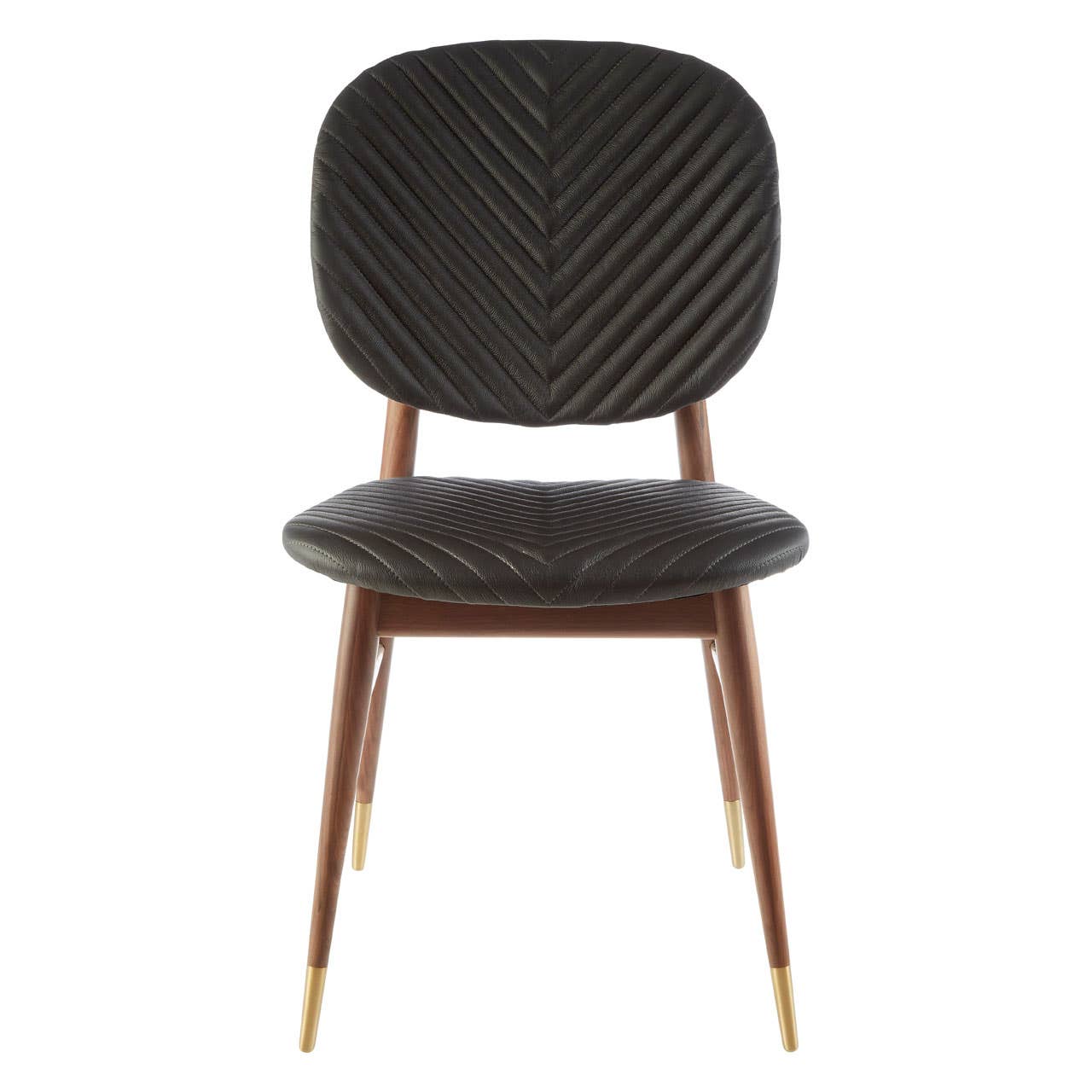 Walnut Leather Dining Chair