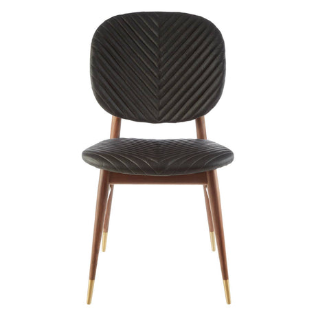 Walnut Leather Dining Chair