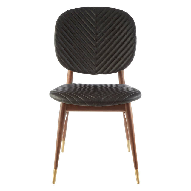 Walnut Leather Dining Chair