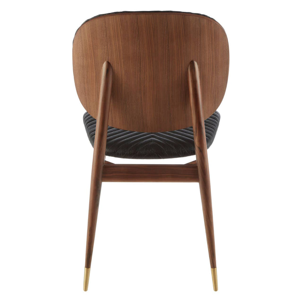 Walnut Leather Dining Chair