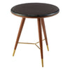 Walnut Brass End Table