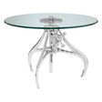 Crank Glass Table Adjustable Height