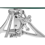 Crank Glass Table Adjustable Height