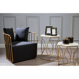 Luxe Black Metal Chair