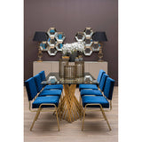Gold Frame Glass Dining Table