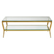 Golden Two Tier Glass Coffee