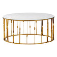 Luxury Gold Glass Coffee Table