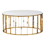 Luxury Gold Glass Coffee Table