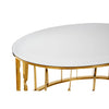 Luxury Gold Glass Coffee Table