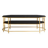 Hexagonal Black Glass Coffee Table