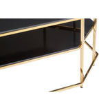 Hexagonal Black Glass Coffee Table