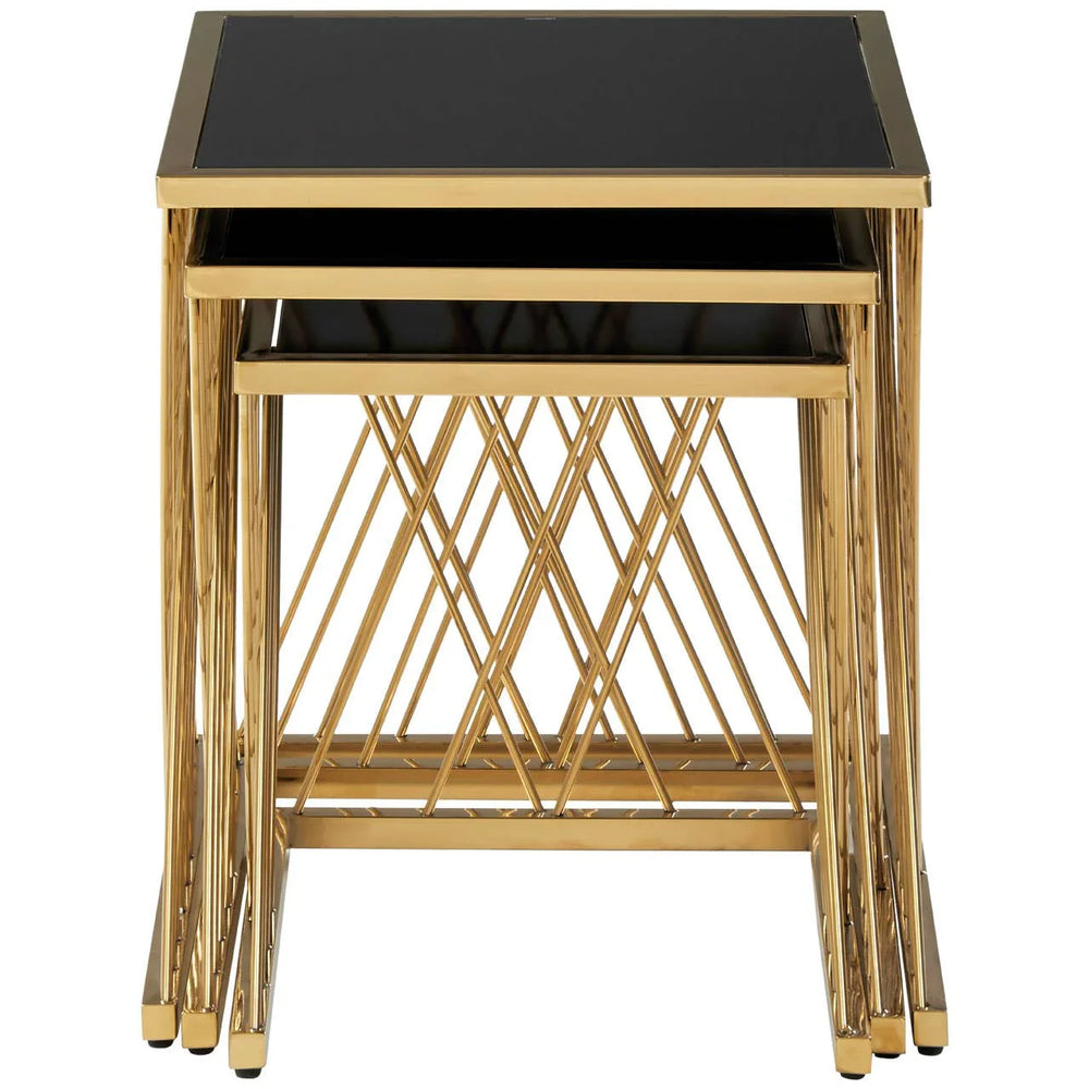 Gilded Glass Nesting Tables