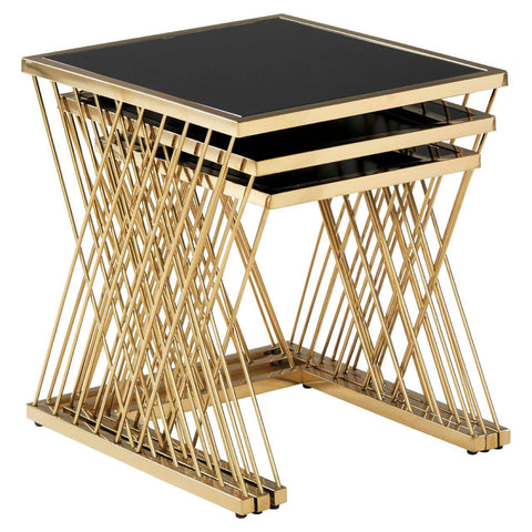 Gilded Glass Nesting Tables