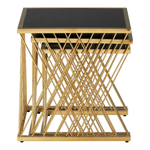 Gilded Glass Nesting Tables