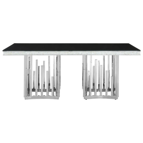 Monochrome Glass Dining Table