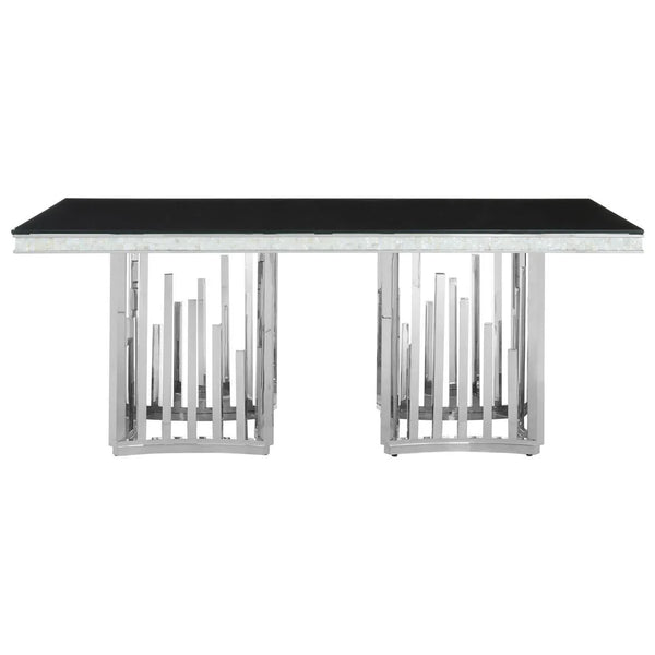 Monochrome Glass Dining Table