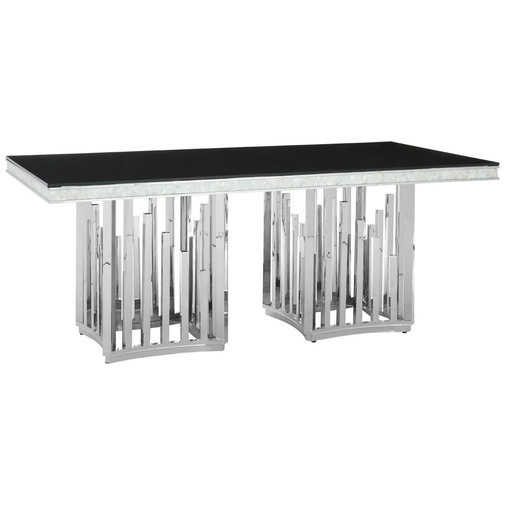 Monochrome Glass Dining Table
