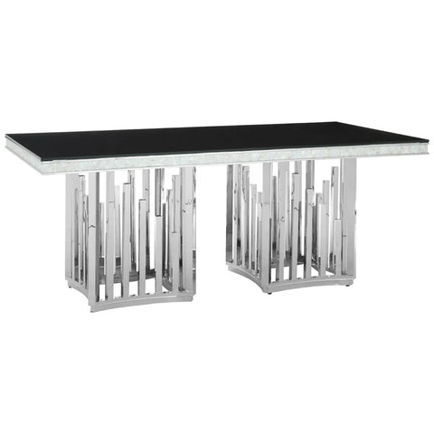 Monochrome Glass Dining Table
