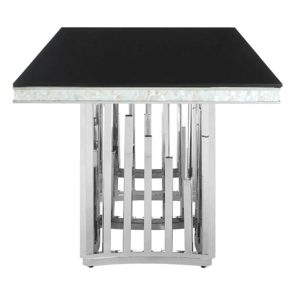 Monochrome Glass Dining Table