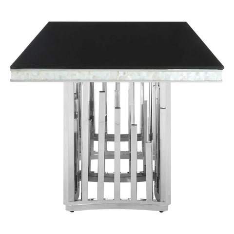 Monochrome Glass Dining Table