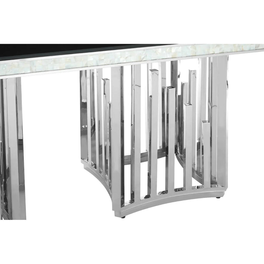 Monochrome Glass Dining Table