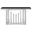Sleek Silver & Black Glass