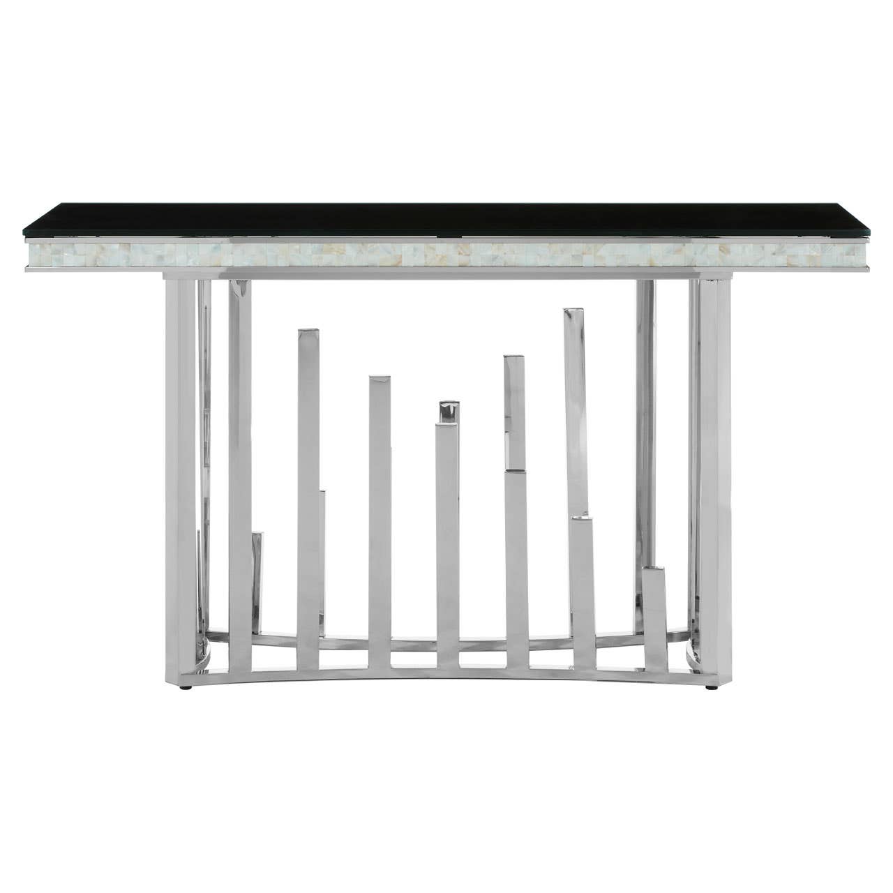 Sleek Silver & Black Glass