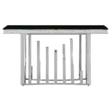 Sleek Silver & Black Glass