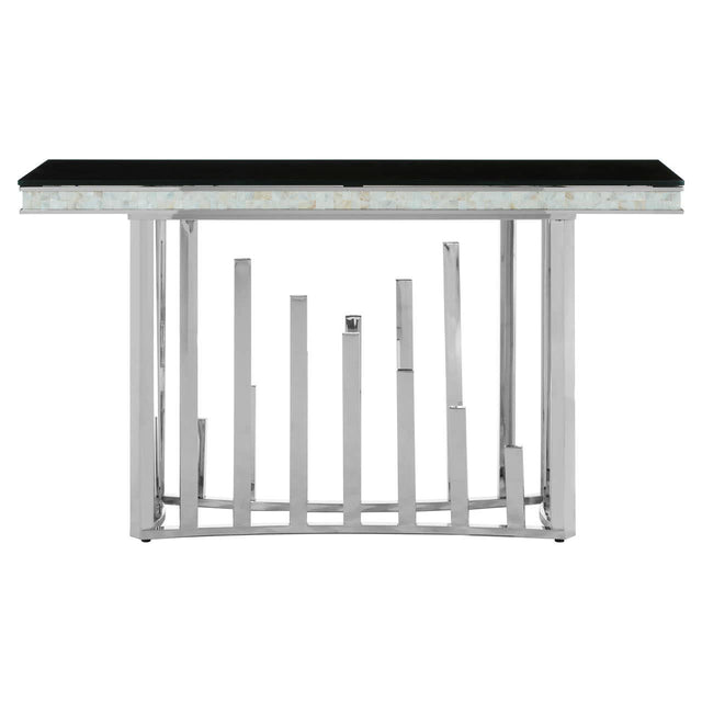 Sleek Silver & Black Glass