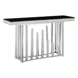 Sleek Silver & Black Glass