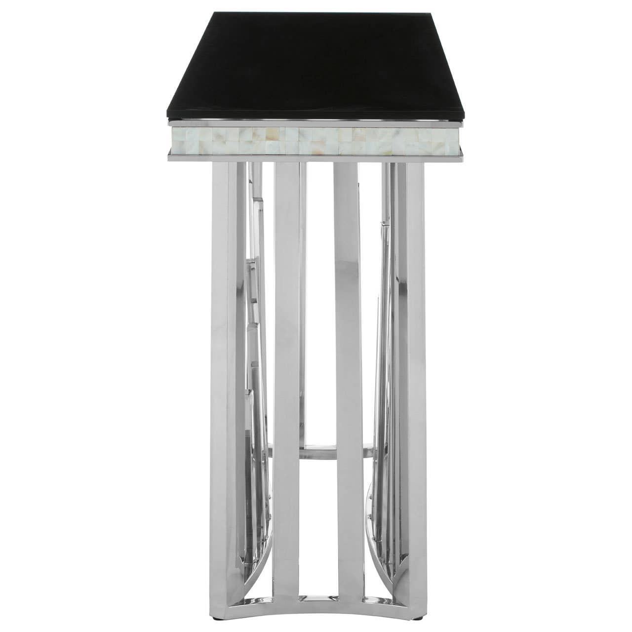 Sleek Silver & Black Glass