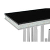 Sleek Silver & Black Glass