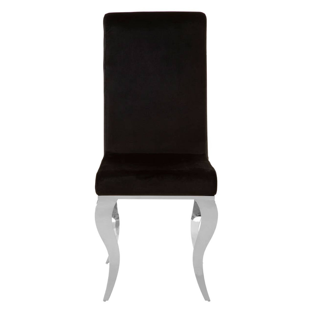 Luxe Black Velvet Dining Chair