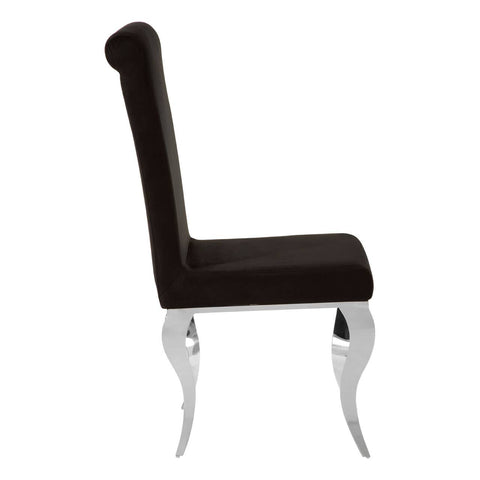 Luxe Black Velvet Dining Chair