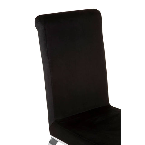 Luxe Black Velvet Dining Chair