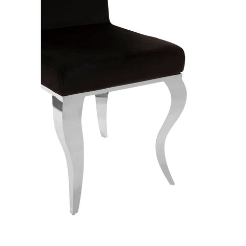 Luxe Black Velvet Dining Chair
