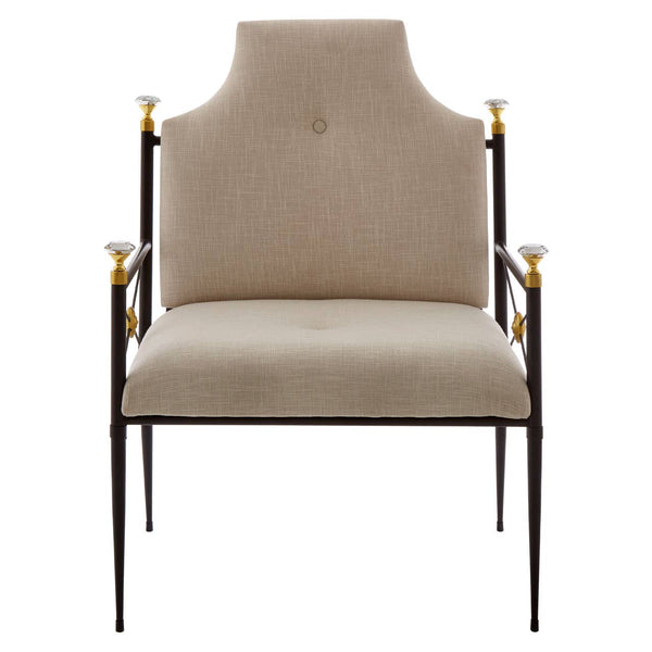 Elegant Linen Metal Chair
