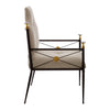 Elegant Linen Metal Chair