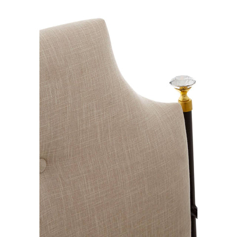 Elegant Linen Metal Chair