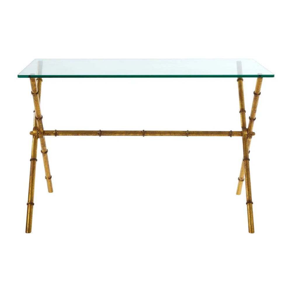Golden Bamboo Console Table
