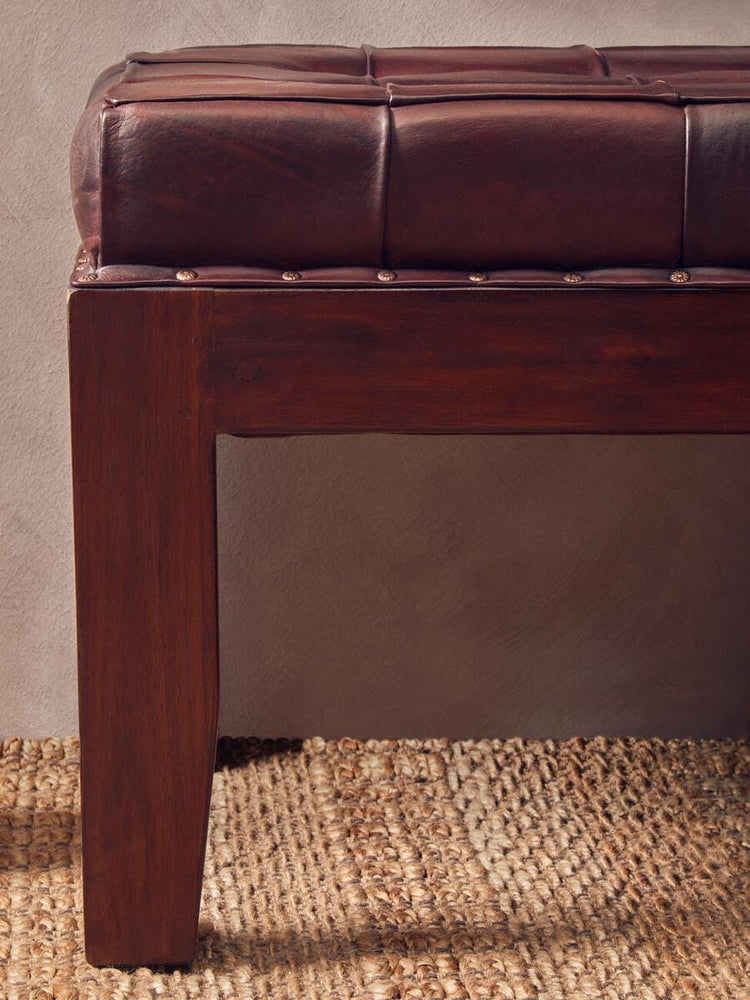 Luxe Leather Bench