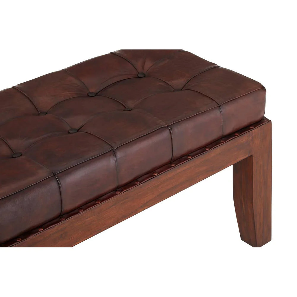 Luxe Leather Bench