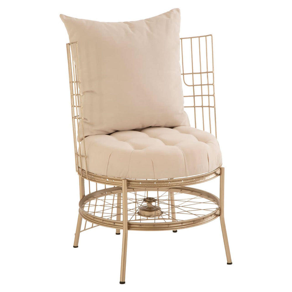 Luxe Gold Cage Accent Chair