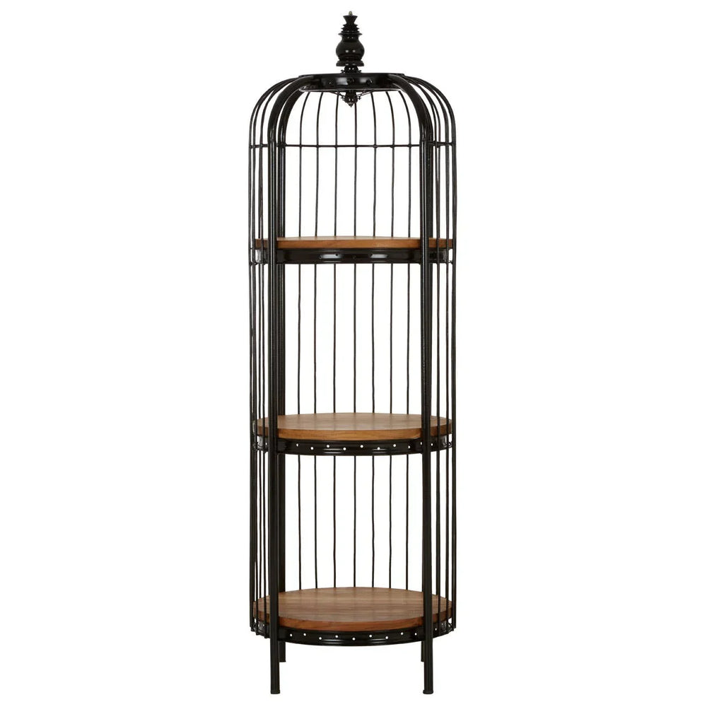 Luxurious Black Birdcage Shelf