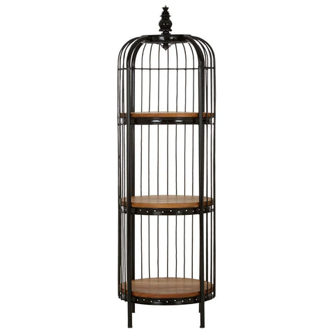 Luxurious Black Birdcage Shelf