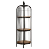 Luxurious Black Birdcage Shelf