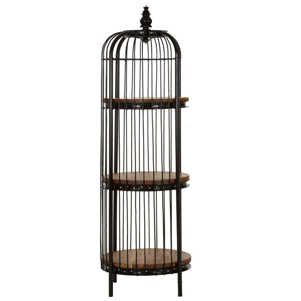Luxurious Black Birdcage Shelf