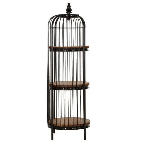 Luxurious Black Birdcage Shelf
