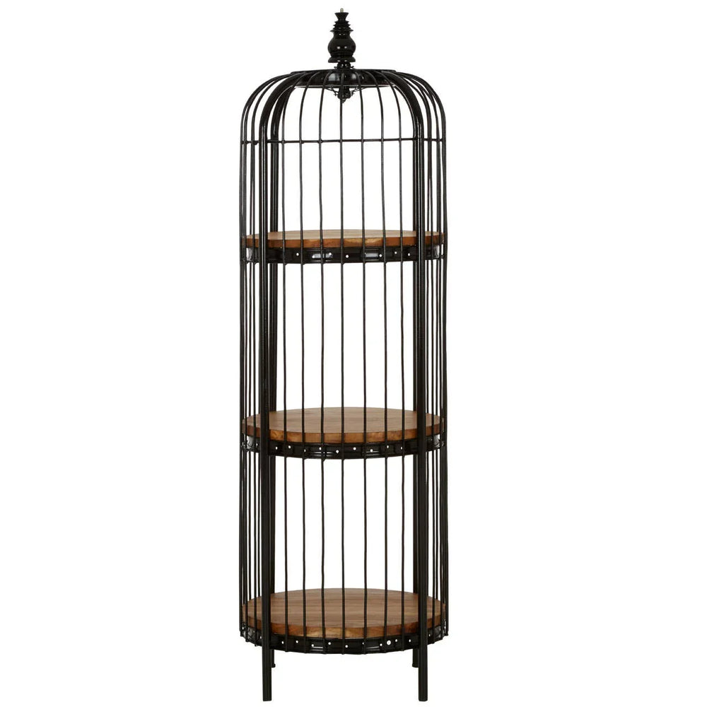 Luxurious Black Birdcage Shelf